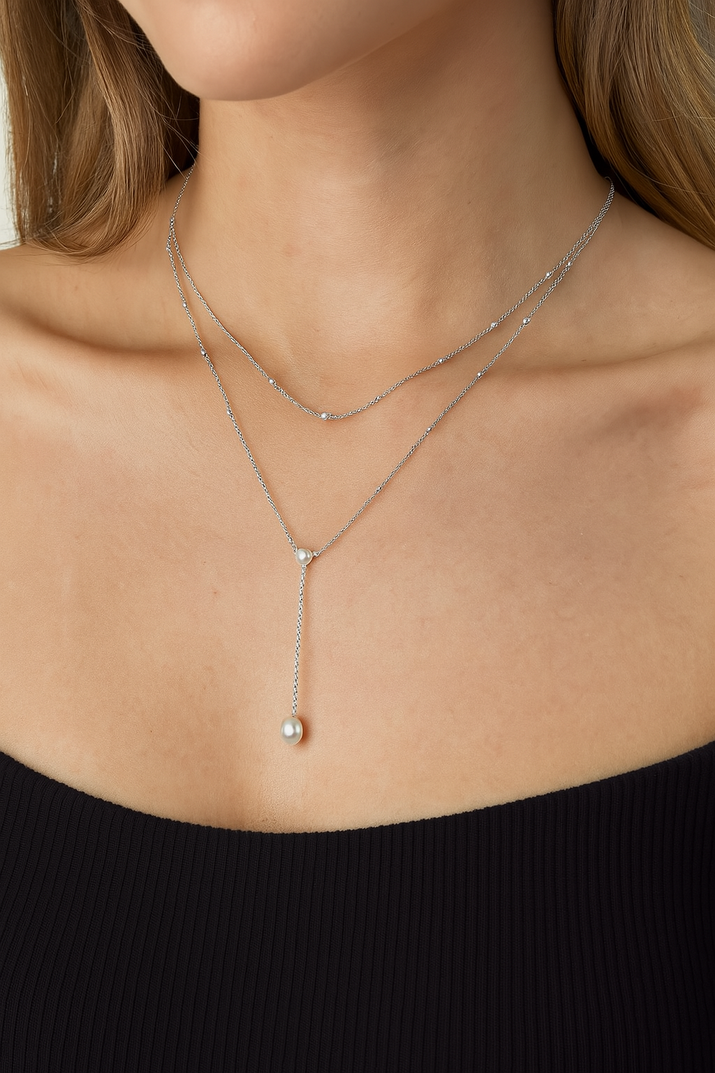 Sterling Silver Y-Chain Necklace