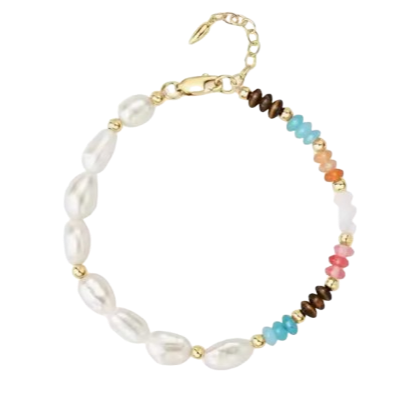 Pearl and Colorful Beads Bracelet