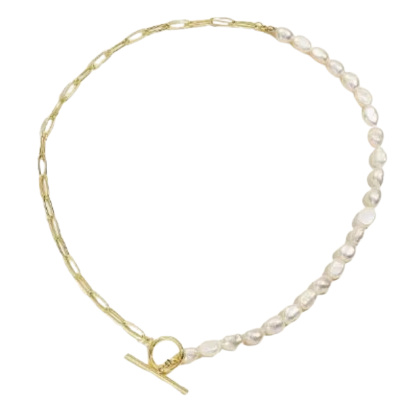 Pearl and Chain Necklace