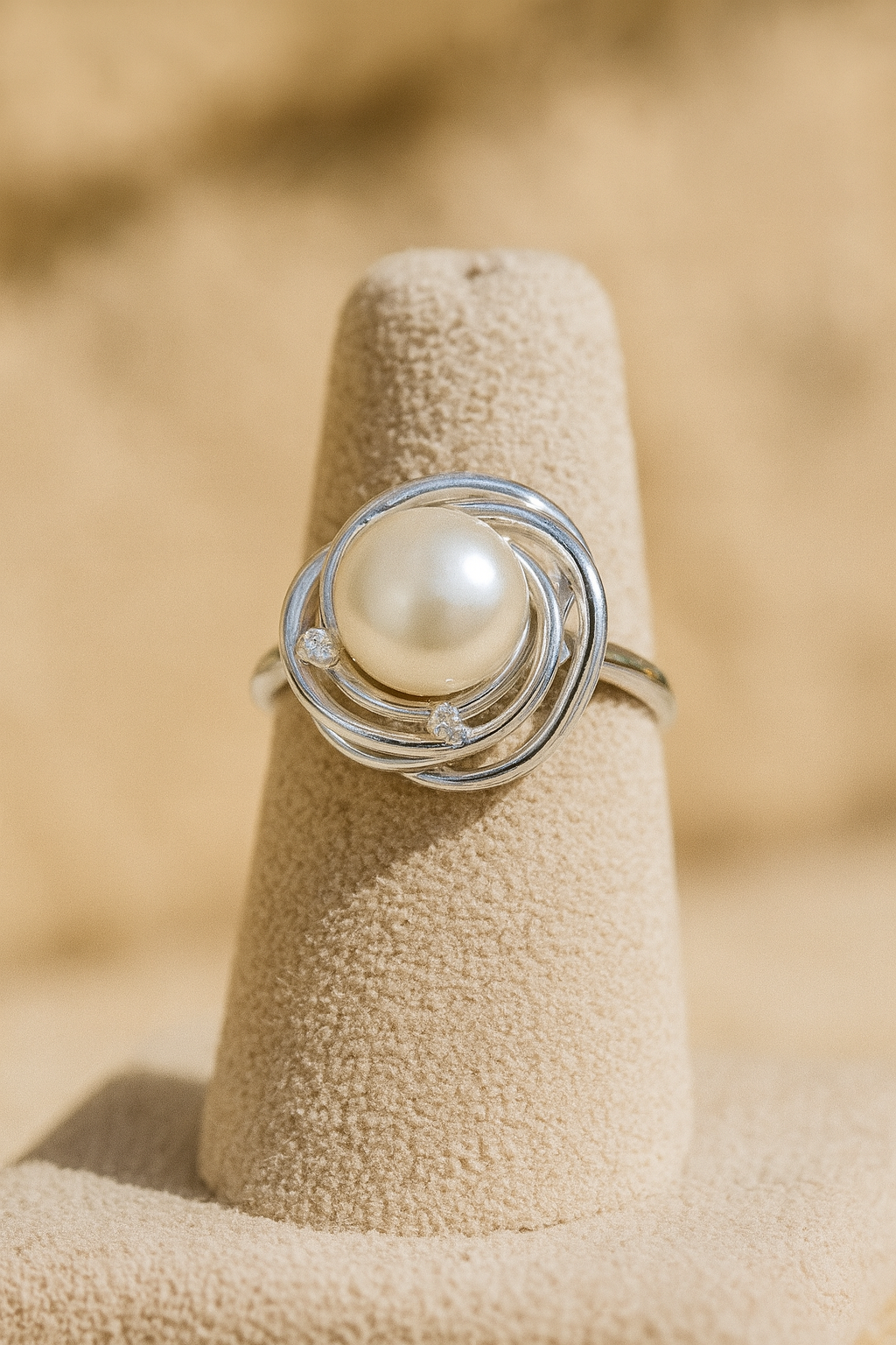 Wire-Wrapped Pearl Ring