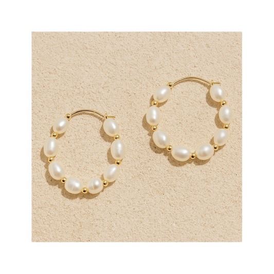 Pearl Hoop Earring