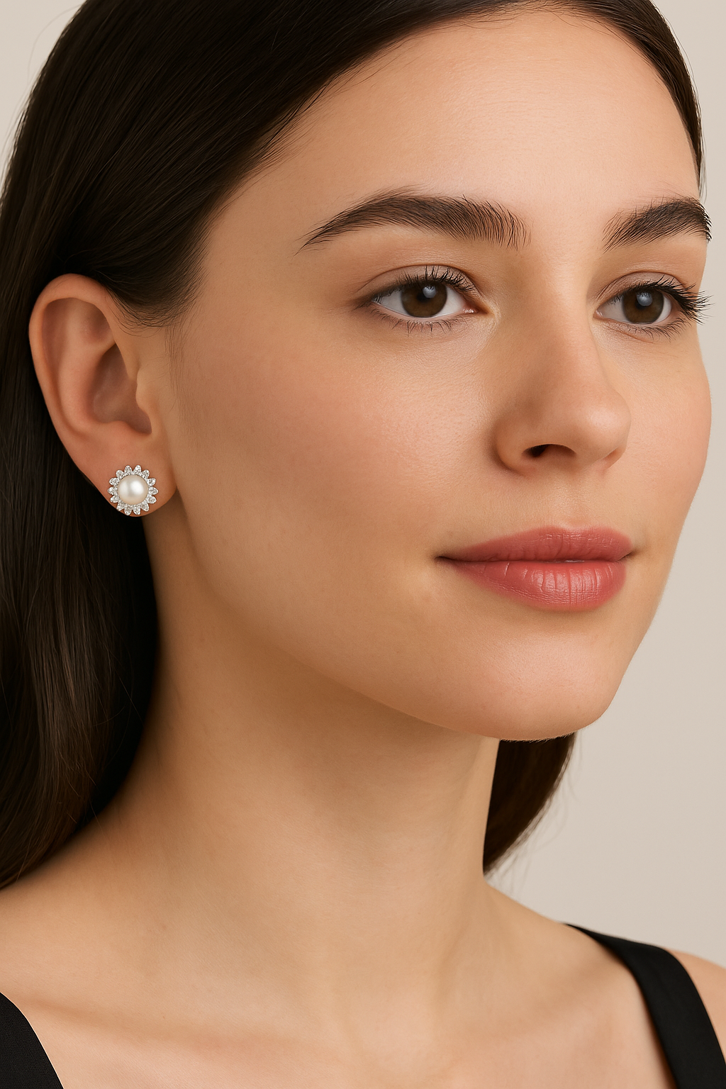 Flower Pearl Stud Earring
