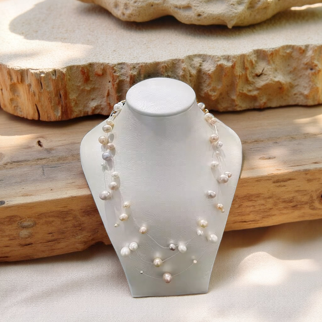 Multi-Layered Pearl Necklace