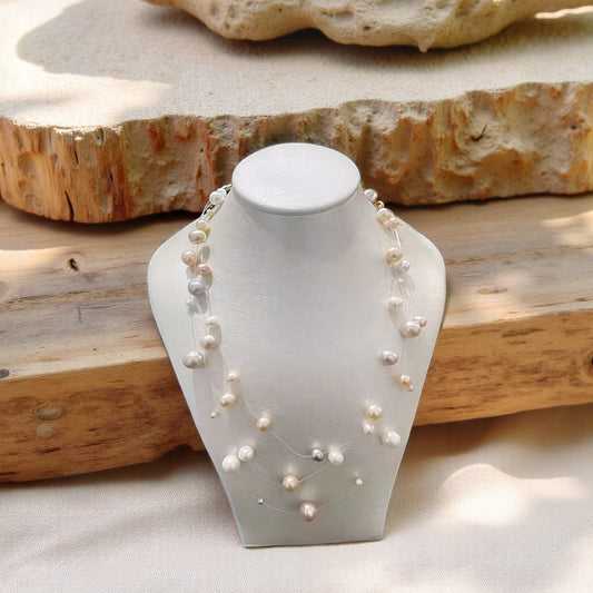 Multi-Layered Pearl Necklace
