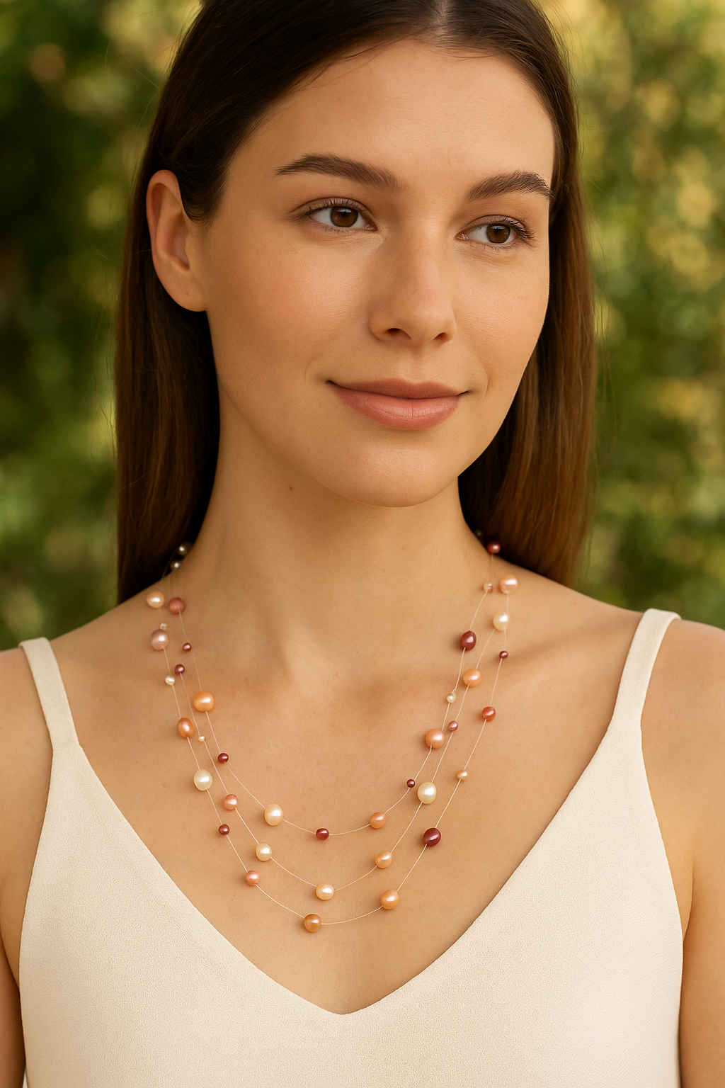 Multi-Layered Pearl Necklace
