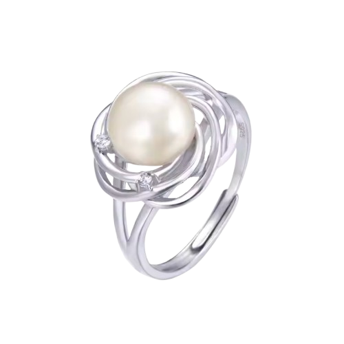Wire-Wrapped Pearl Ring