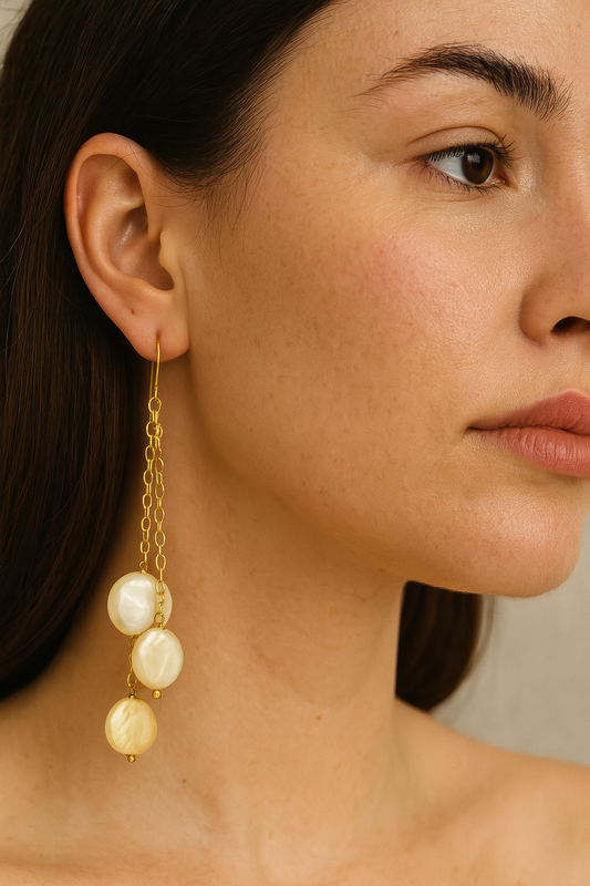 Coin Pearl Earrings