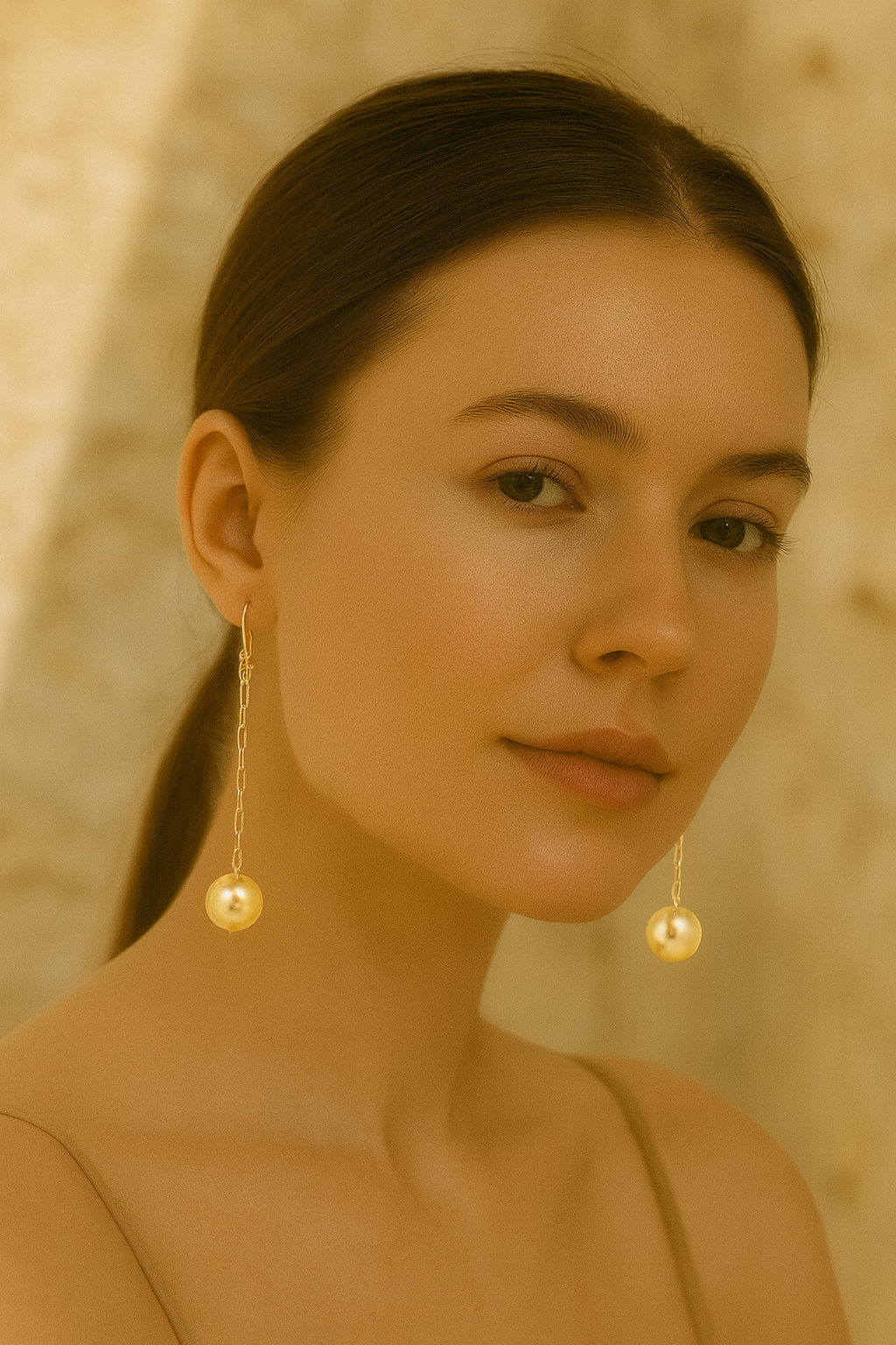 Chain and Pearl earring
