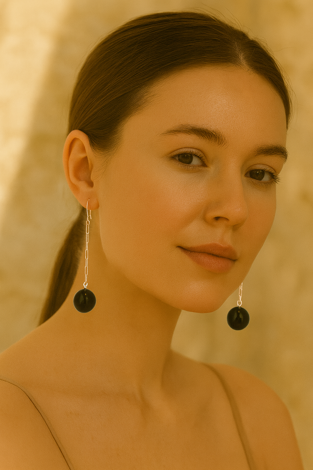 Chain and Pearl earring