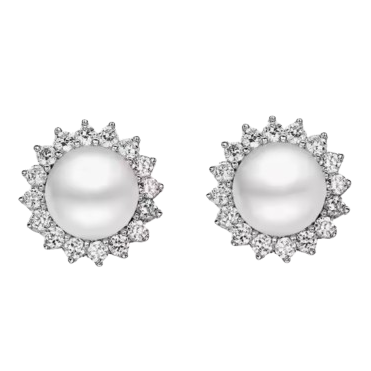 Flower Pearl Stud Earring