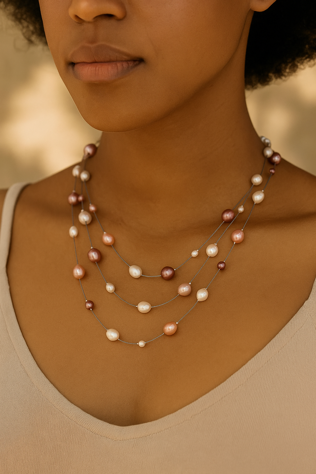 Multi-Layered Pearl Necklace