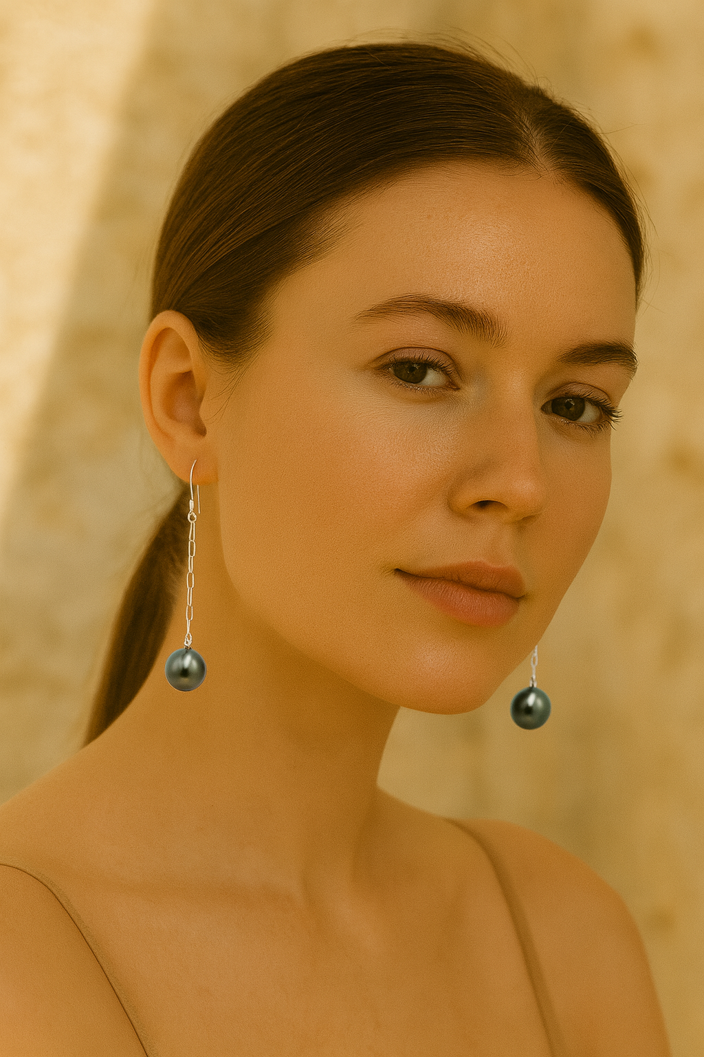 Chain and Pearl earring