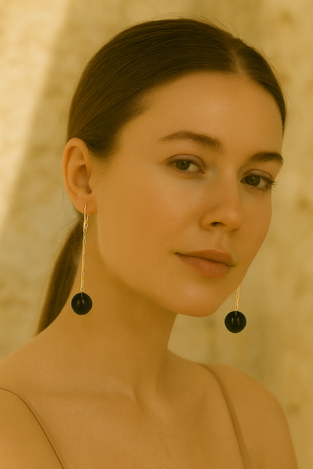 Chain and Pearl earring